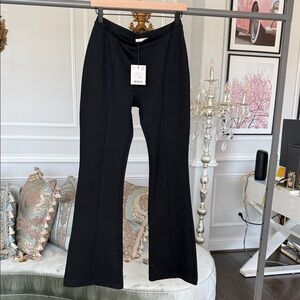 Zara Black Flared Knit Pants size Large